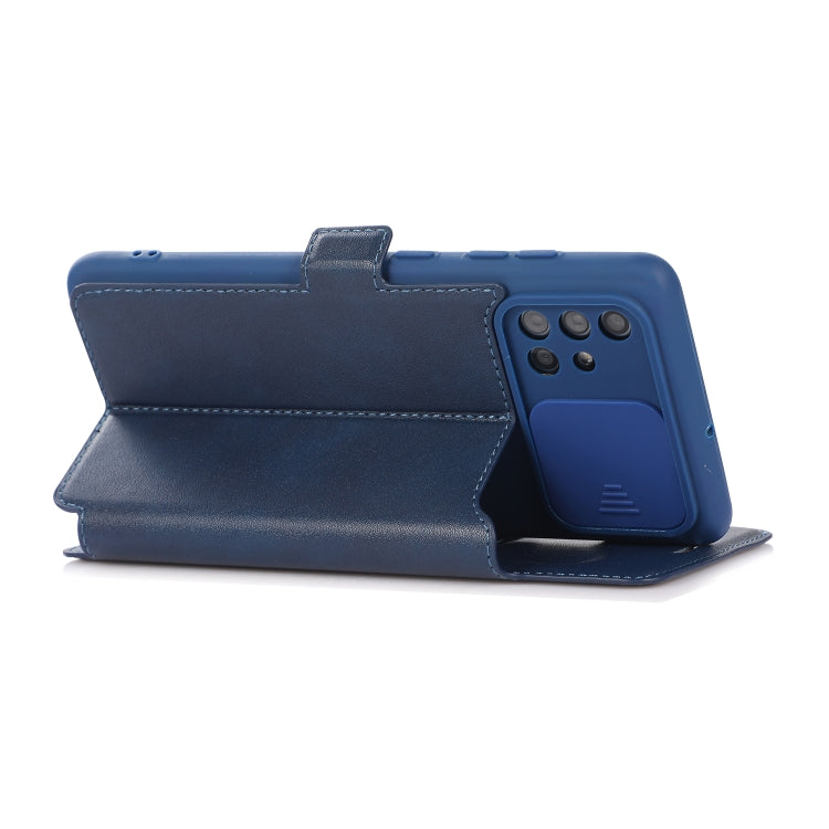 For Samsung Galaxy A71 Push Window Double Buckle PU + Silicone Horizontal Flip Leather Case with Holder & Card Slot