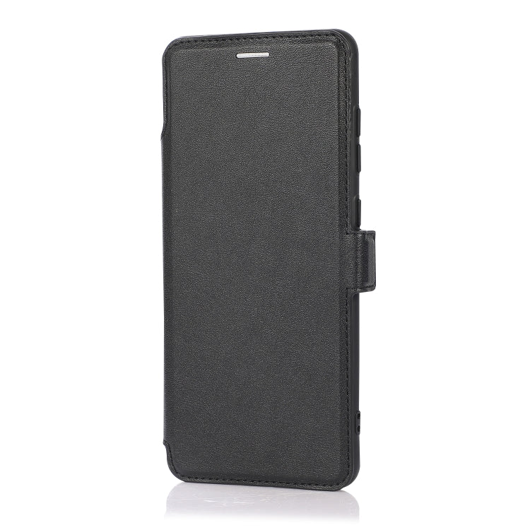 For Samsung Galaxy A71 Push Window Double Buckle PU + Silicone Horizontal Flip Leather Case with Holder & Card Slot