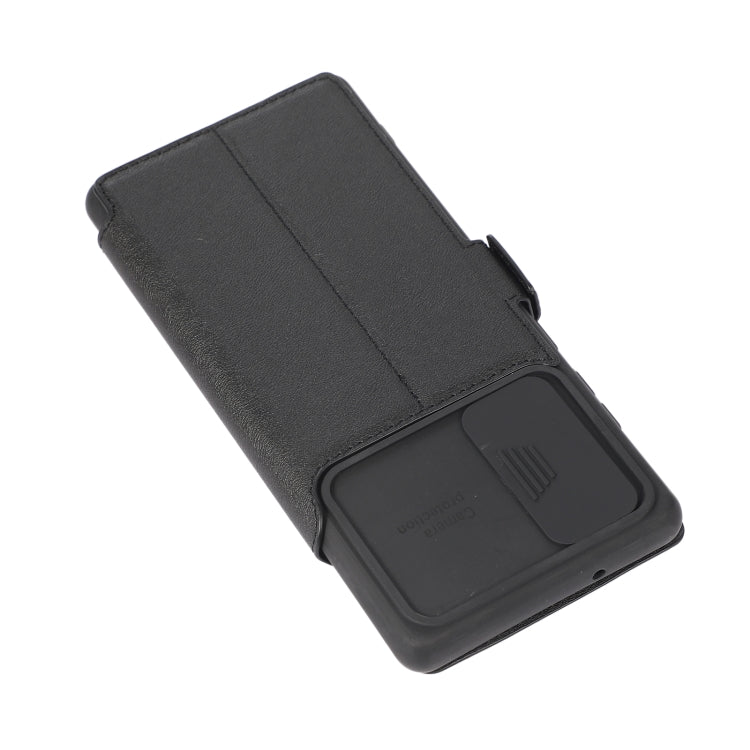 For Samsung Galaxy Note20 Push Window Double Buckle PU + Silicone Horizontal Flip Leather Case with Holder & Card Slot