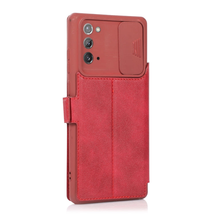 For Samsung Galaxy Note20 Ultra Push Window Double Buckle PU + Silicone Horizontal Flip Leather Case with Holder & Card Slot