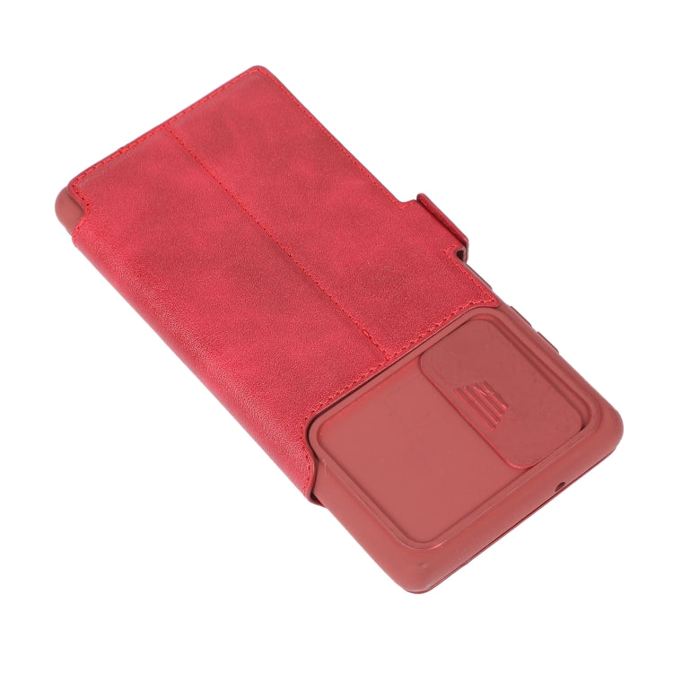 For Samsung Galaxy Note20 Ultra Push Window Double Buckle PU + Silicone Horizontal Flip Leather Case with Holder & Card Slot