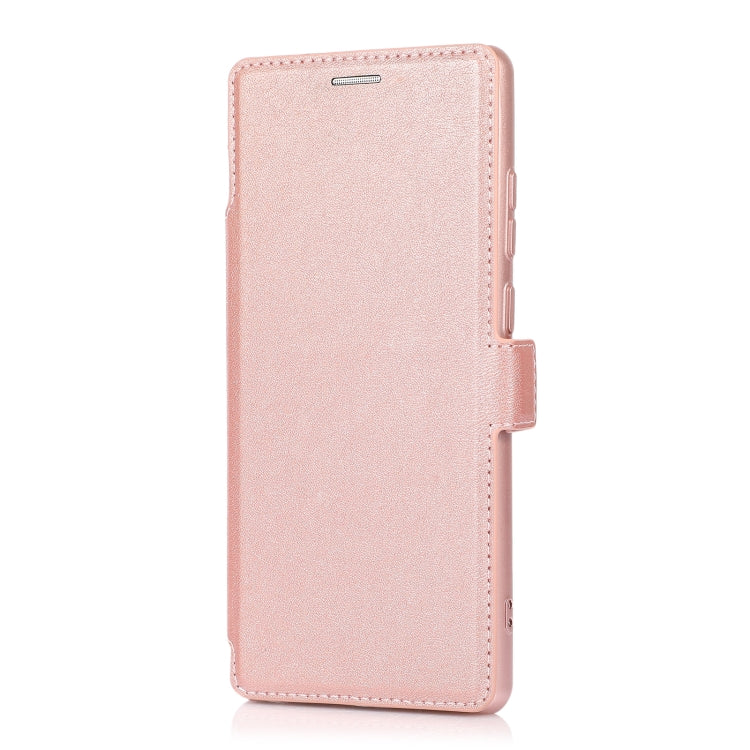 For Samsung Galaxy Note20 Ultra Push Window Double Buckle PU + Silicone Horizontal Flip Leather Case with Holder & Card Slot