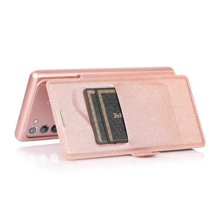 For Samsung Galaxy Note20 Ultra Push Window Double Buckle PU + Silicone Horizontal Flip Leather Case with Holder & Card Slot