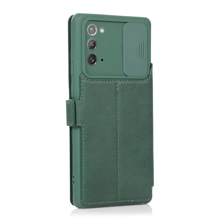 For Samsung Galaxy Note20 Ultra Push Window Double Buckle PU + Silicone Horizontal Flip Leather Case with Holder & Card Slot