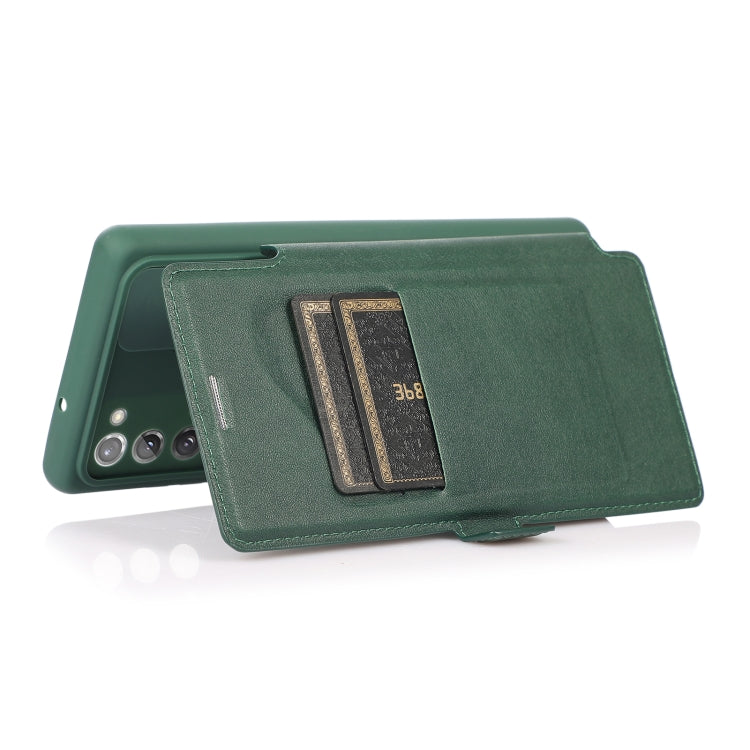 For Samsung Galaxy Note20 Ultra Push Window Double Buckle PU + Silicone Horizontal Flip Leather Case with Holder & Card Slot