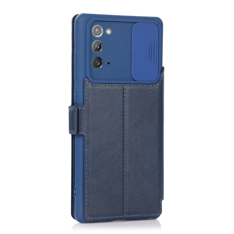 For Samsung Galaxy Note20 Ultra Push Window Double Buckle PU + Silicone Horizontal Flip Leather Case with Holder & Card Slot