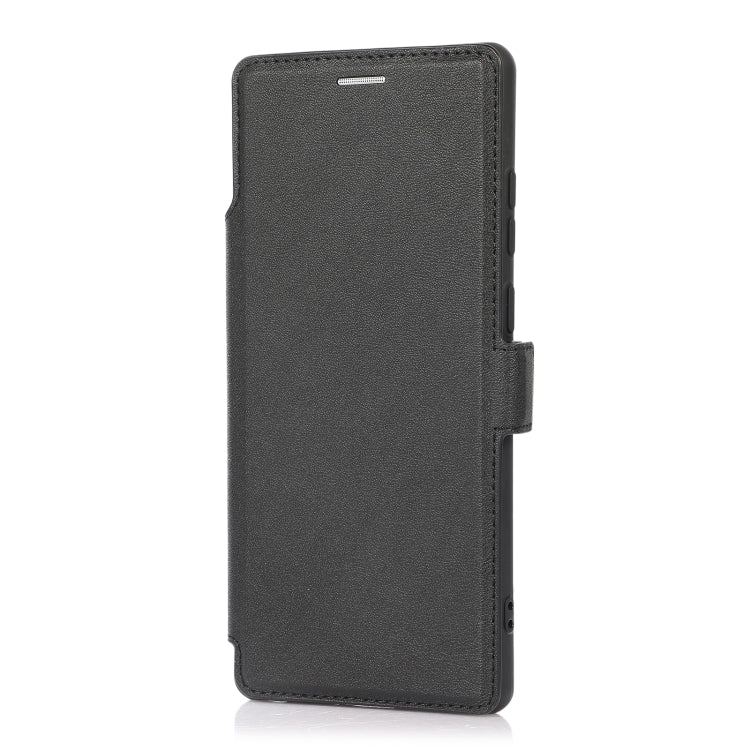 For Samsung Galaxy Note20 Ultra Push Window Double Buckle PU + Silicone Horizontal Flip Leather Case with Holder & Card Slot