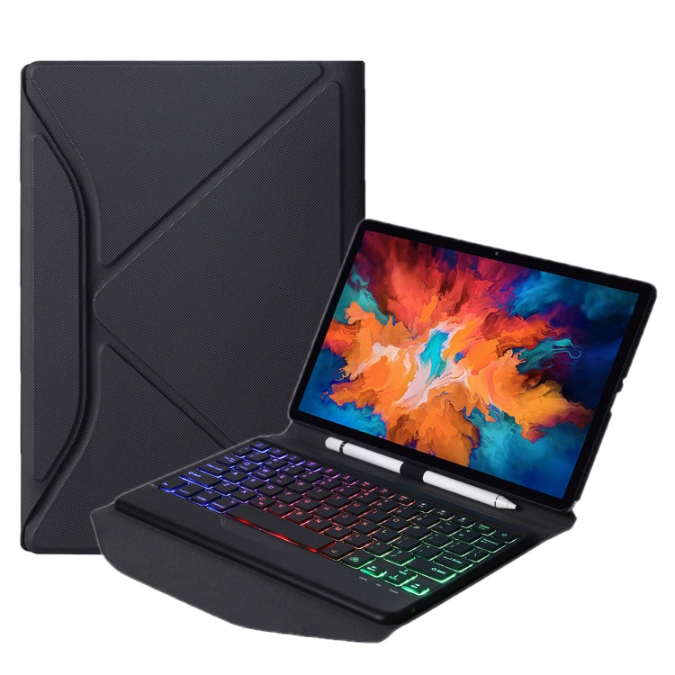 BM13S Backlight Edition Diamond Texture Detachable Bluetooth Keyboard Leather Tablet Case with Pen Slot & Triangular Back Support For Lenovo Pad Pro 11.5 inch 2021 TB-J716F / Tab P11 Pro 11.5 inch TB-J706F