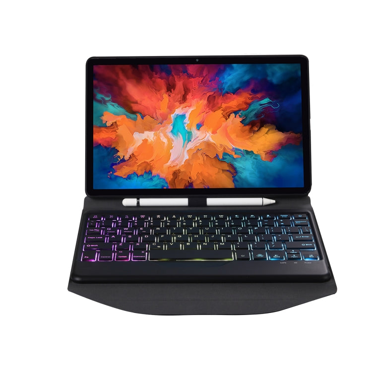 BM13S Backlight Edition Diamond Texture Detachable Bluetooth Keyboard Leather Tablet Case with Pen Slot & Triangular Back Support For Lenovo Pad Pro 11.5 inch 2021 TB-J716F / Tab P11 Pro 11.5 inch TB-J706F