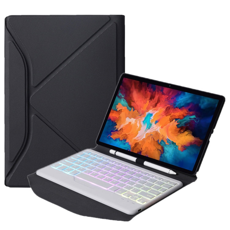 BM13S Backlight Edition Diamond Texture Detachable Bluetooth Keyboard Leather Tablet Case with Pen Slot & Triangular Back Support For Lenovo Pad Pro 11.5 inch 2021 TB-J716F / Tab P11 Pro 11.5 inch TB-J706F
