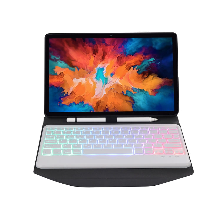 BM13S Backlight Edition Diamond Texture Detachable Bluetooth Keyboard Leather Tablet Case with Pen Slot & Triangular Back Support For Lenovo Pad Pro 11.5 inch 2021 TB-J716F / Tab P11 Pro 11.5 inch TB-J706F