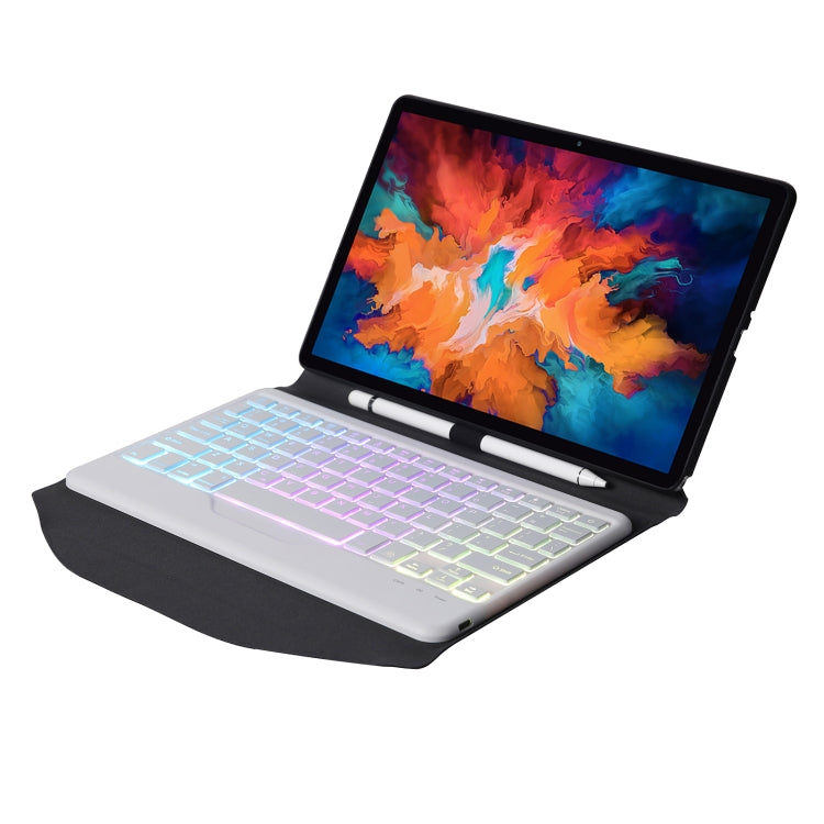 BM13S Backlight Edition Diamond Texture Detachable Bluetooth Keyboard Leather Tablet Case with Pen Slot & Triangular Back Support For Lenovo Pad Pro 11.5 inch 2021 TB-J716F / Tab P11 Pro 11.5 inch TB-J706F