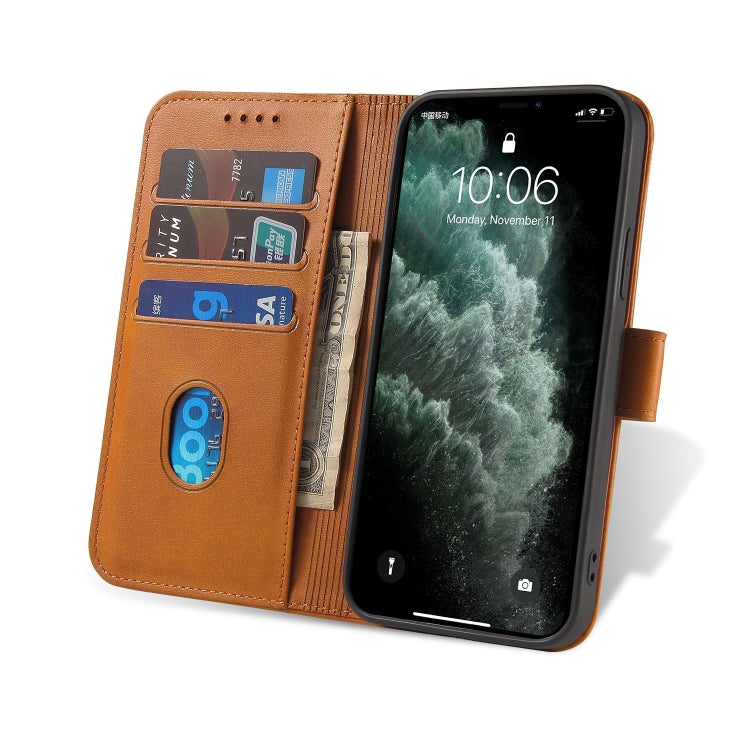 For iPhone 13 Calf Texture Buckle Horizontal Flip Leather Case with Holder & Card Slots & Wallet