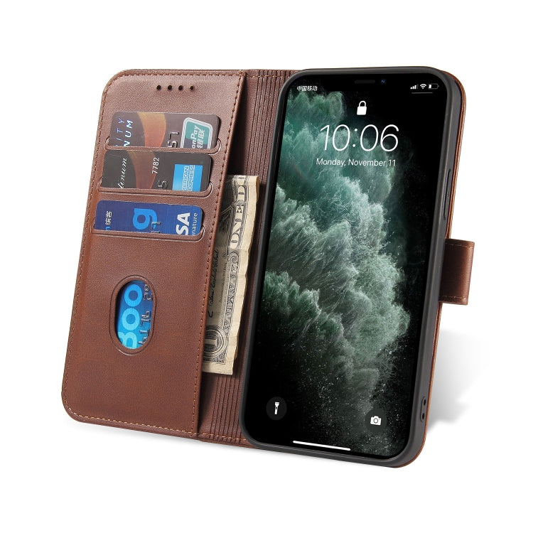 For iPhone 13 Calf Texture Buckle Horizontal Flip Leather Case with Holder & Card Slots & Wallet
