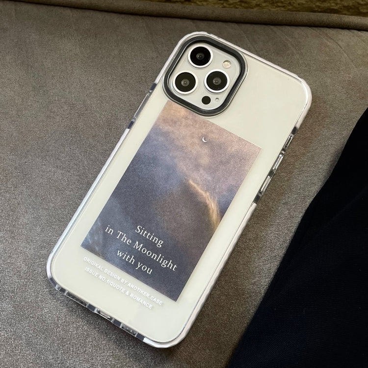 For iPhone 12 Scenery Pattern Thickening TPU Protective Case