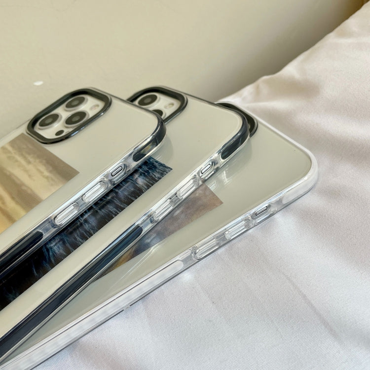 For iPhone 12 Scenery Pattern Thickening TPU Protective Case