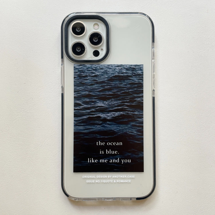 For iPhone 12 Pro Scenery Pattern Thickening TPU Protective Case