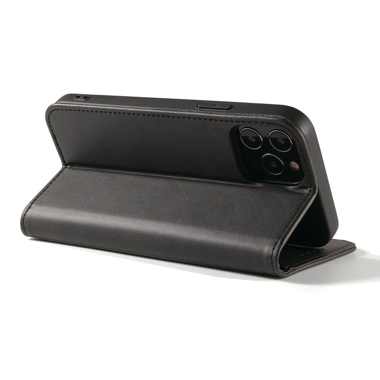 For iPhone 13 Pro Calf Texture Magnetic Horizontal Flip Leather Case with Holder & Card Slots & Wallet