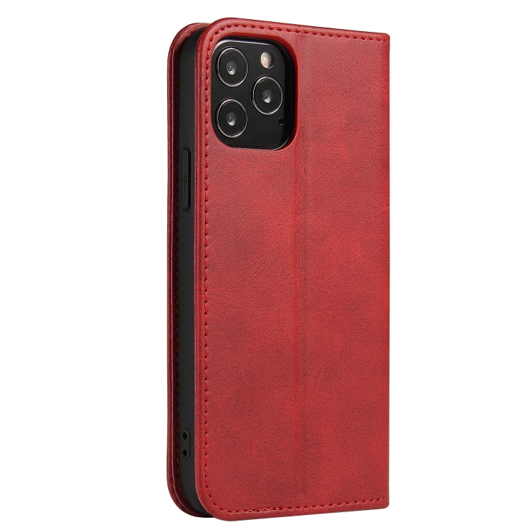 For iPhone 13 Pro Calf Texture Magnetic Horizontal Flip Leather Case with Holder & Card Slots & Wallet