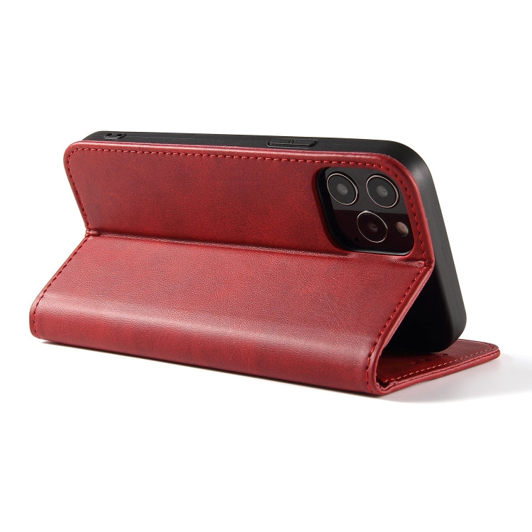 For iPhone 13 Pro Calf Texture Magnetic Horizontal Flip Leather Case with Holder & Card Slots & Wallet