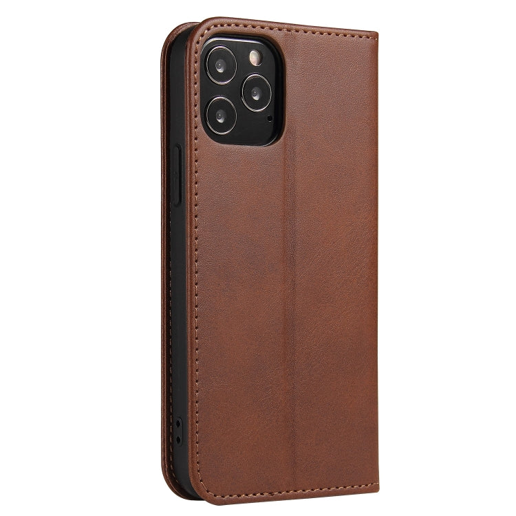 For iPhone 13 Pro Calf Texture Magnetic Horizontal Flip Leather Case with Holder & Card Slots & Wallet
