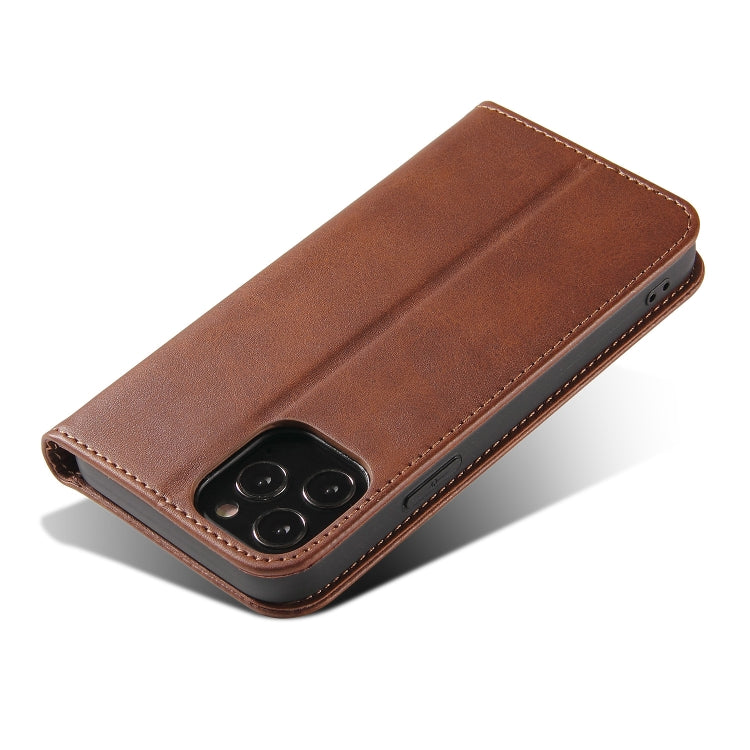 For iPhone 13 Pro Calf Texture Magnetic Horizontal Flip Leather Case with Holder & Card Slots & Wallet