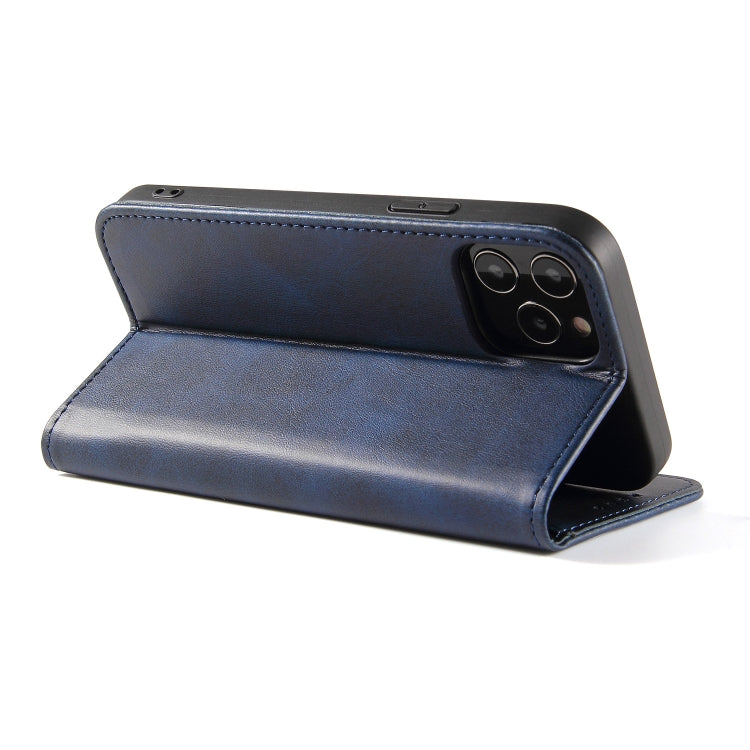 For iPhone 13 Pro Calf Texture Magnetic Horizontal Flip Leather Case with Holder & Card Slots & Wallet