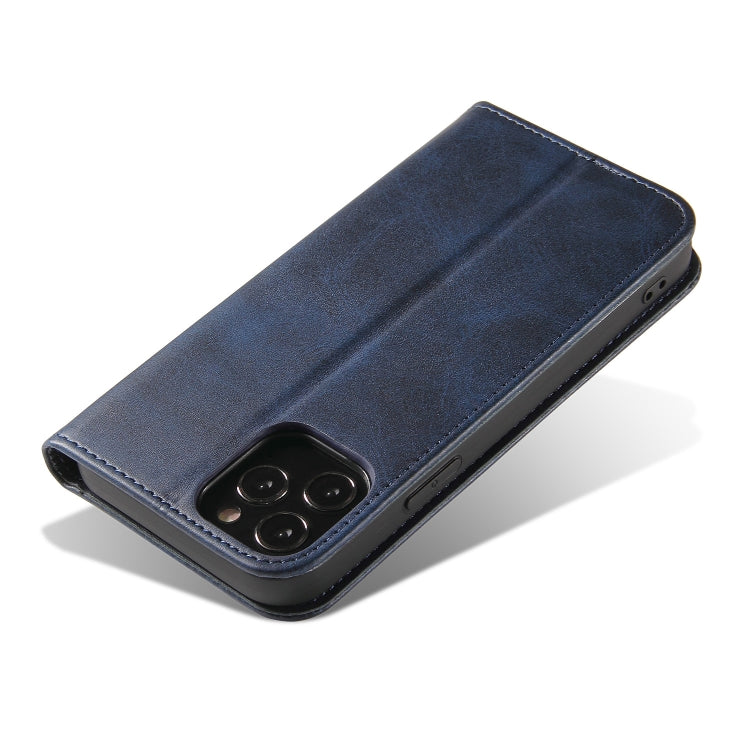 For iPhone 13 Pro Calf Texture Magnetic Horizontal Flip Leather Case with Holder & Card Slots & Wallet