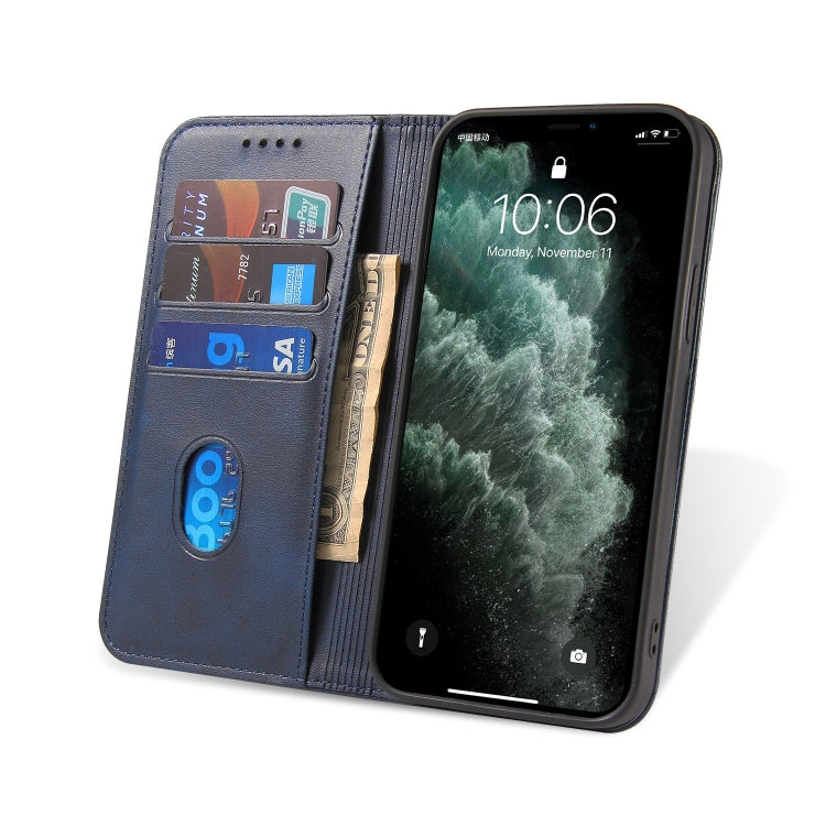 For iPhone 13 Pro Calf Texture Magnetic Horizontal Flip Leather Case with Holder & Card Slots & Wallet