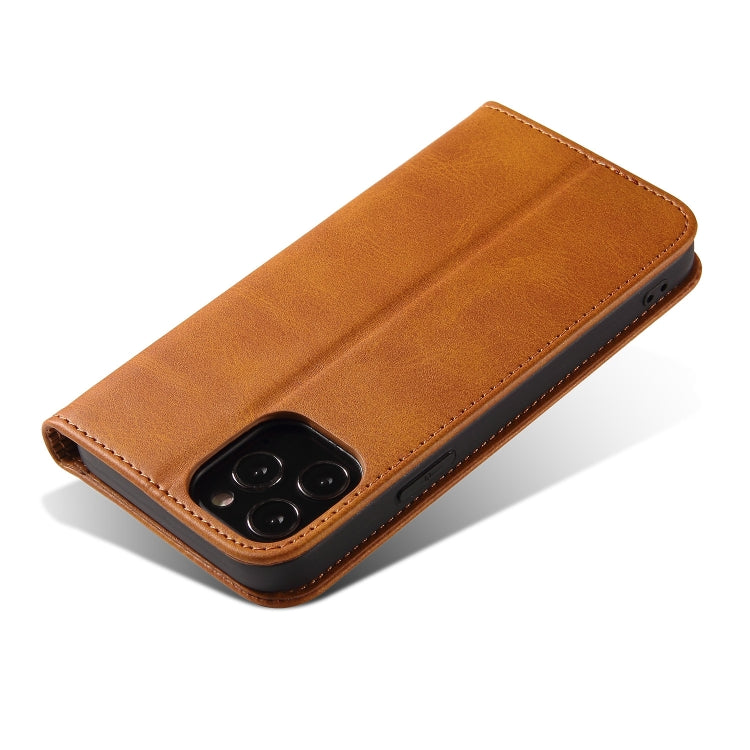 For iPhone 13 Pro Calf Texture Magnetic Horizontal Flip Leather Case with Holder & Card Slots & Wallet