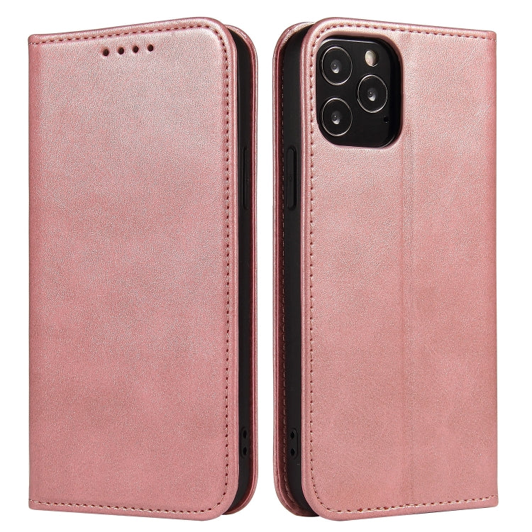 For iPhone 13 Pro Calf Texture Magnetic Horizontal Flip Leather Case with Holder & Card Slots & Wallet