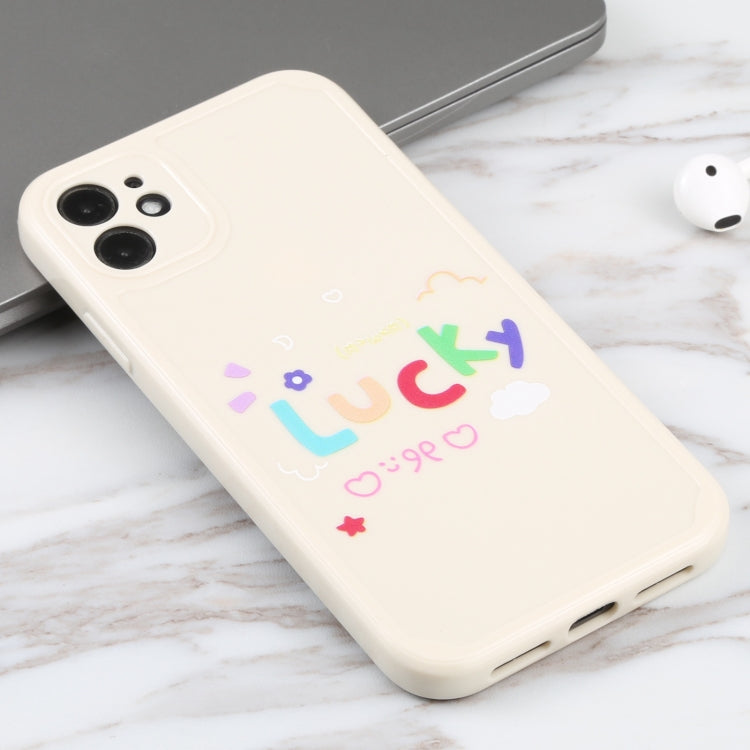For iPhone 11 Lucky Letters TPU Soft Shockproof Case