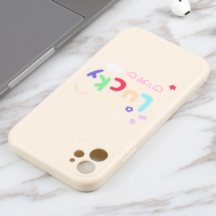 For iPhone 11 Lucky Letters TPU Soft Shockproof Case