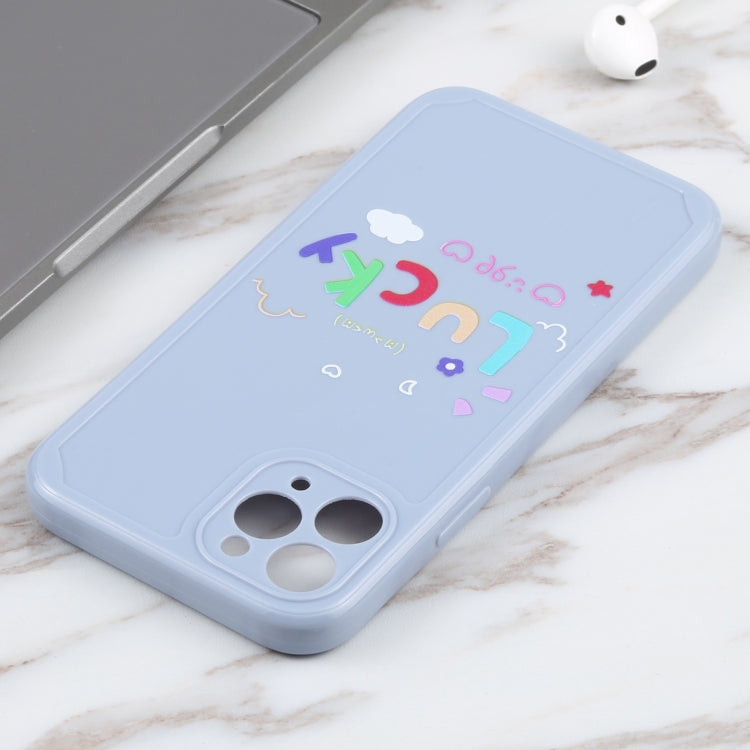 For iPhone 11 Pro Lucky Letters TPU Soft Shockproof Case