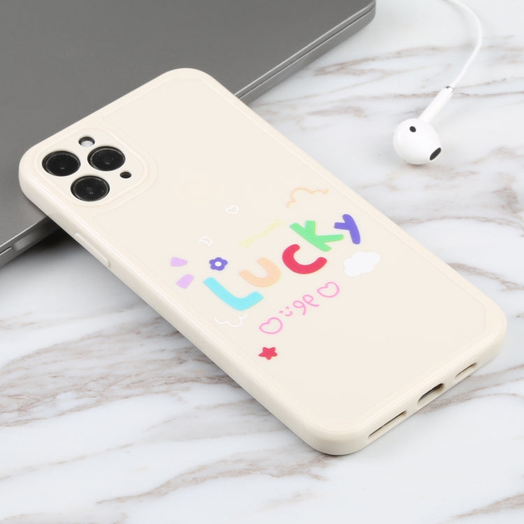 For iPhone 11 Pro Max Lucky Letters TPU Soft Shockproof Case