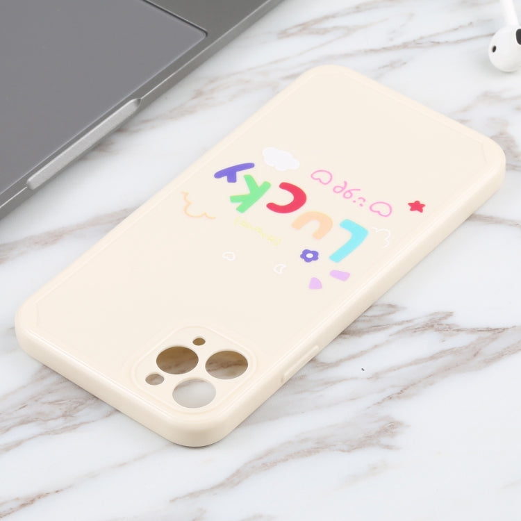 For iPhone 11 Pro Max Lucky Letters TPU Soft Shockproof Case