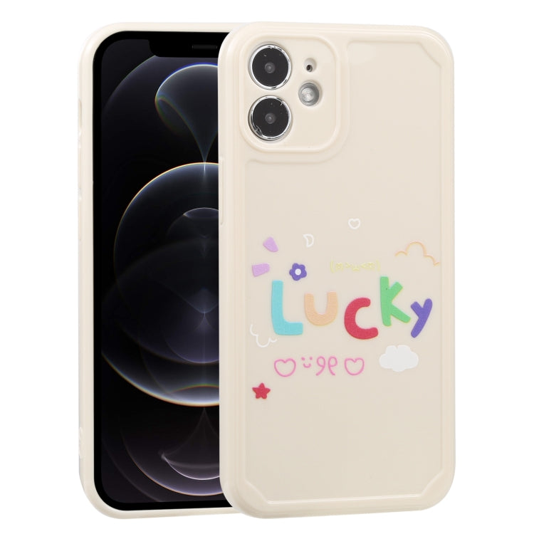 For iPhone 12 Lucky Letters TPU Soft Shockproof Case