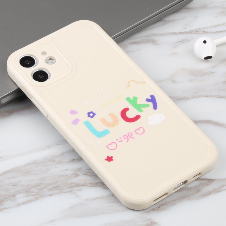 For iPhone 12 Lucky Letters TPU Soft Shockproof Case