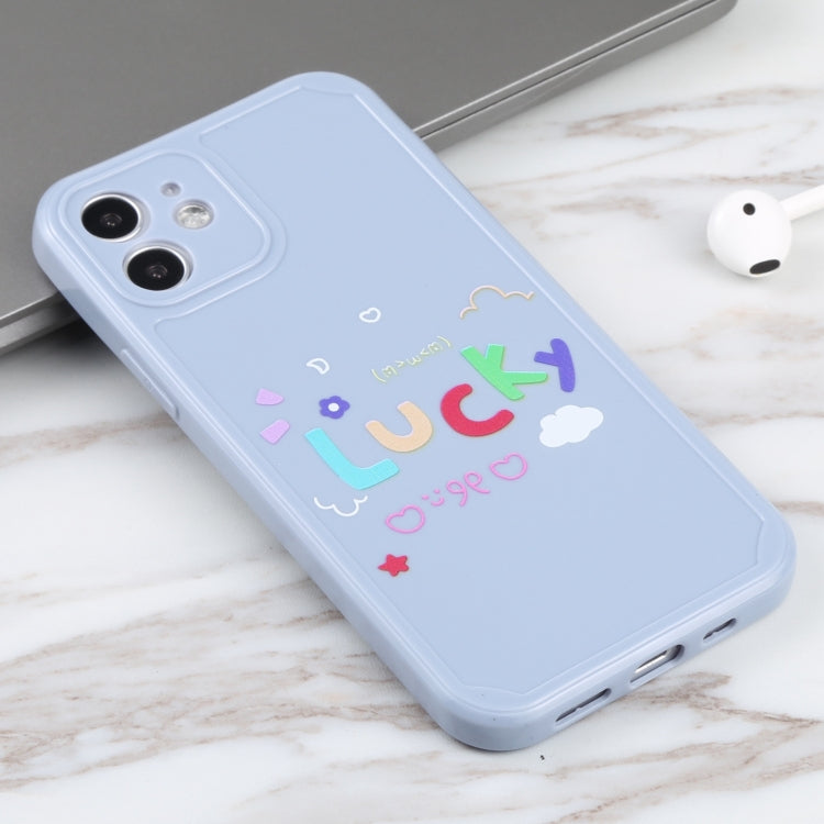 For iPhone 12 Lucky Letters TPU Soft Shockproof Case