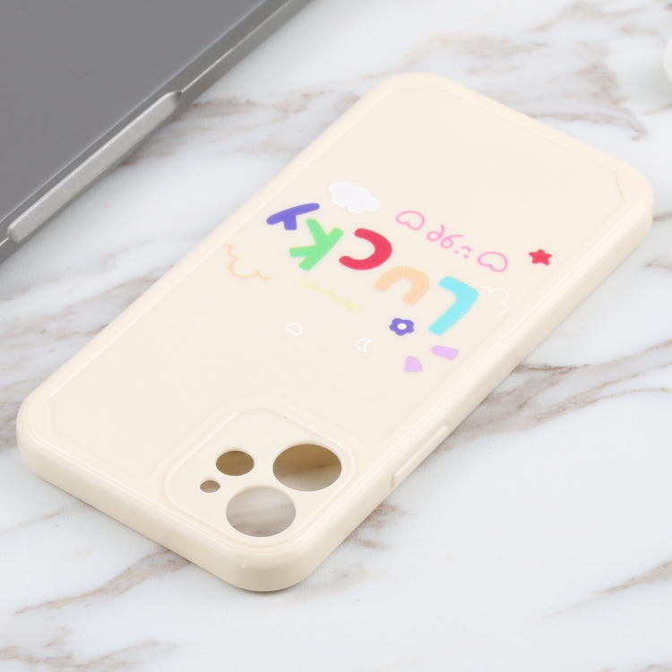 For iPhone 12 mini Lucky Letters TPU Soft Shockproof Case