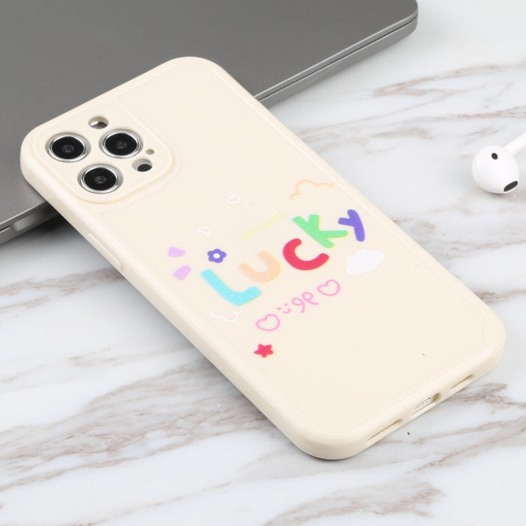For iPhone 12 Pro Lucky Letters TPU Soft Shockproof Case