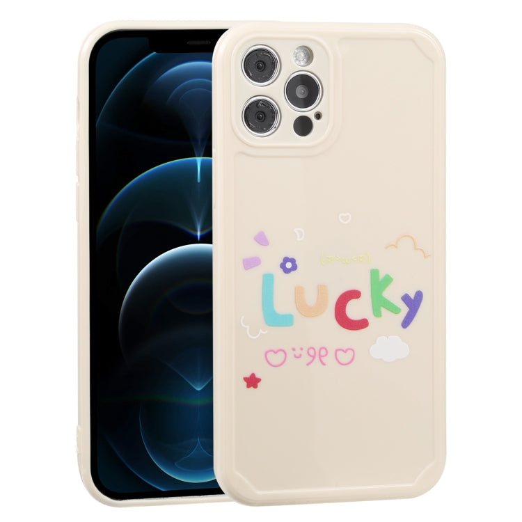 For iPhone 12 Pro Max Lucky Letters TPU Soft Shockproof Case