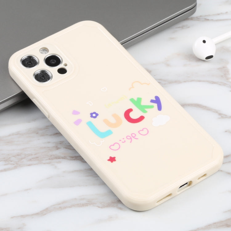 For iPhone 12 Pro Max Lucky Letters TPU Soft Shockproof Case