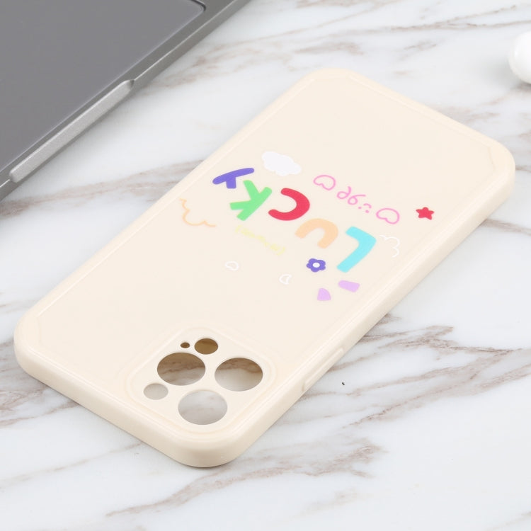 For iPhone 12 Pro Max Lucky Letters TPU Soft Shockproof Case