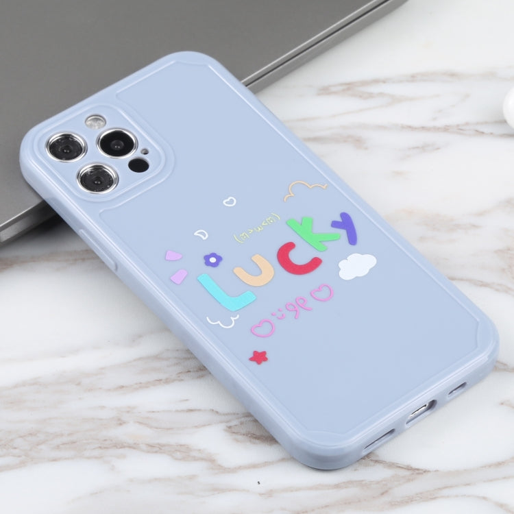 For iPhone 12 Pro Max Lucky Letters TPU Soft Shockproof Case