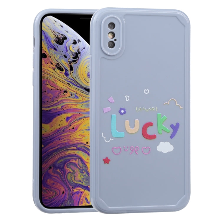 For iPhone X / XS Lucky Letters TPU Soft Shockproof Case