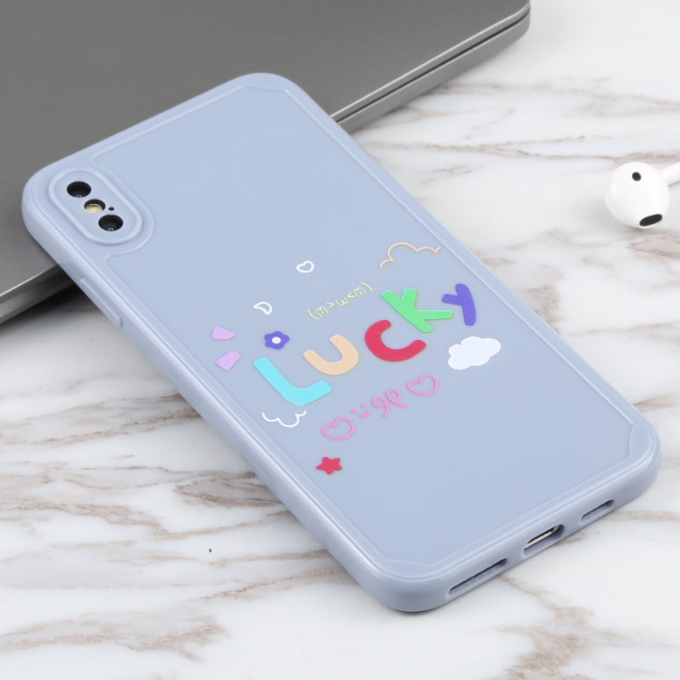 For iPhone X / XS Lucky Letters TPU Soft Shockproof Case