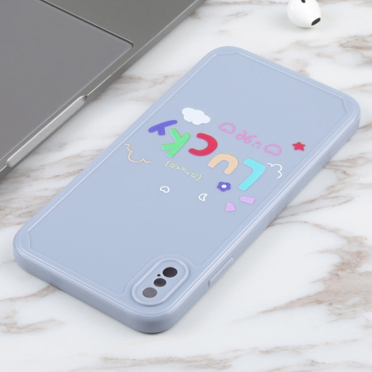 For iPhone X / XS Lucky Letters TPU Soft Shockproof Case