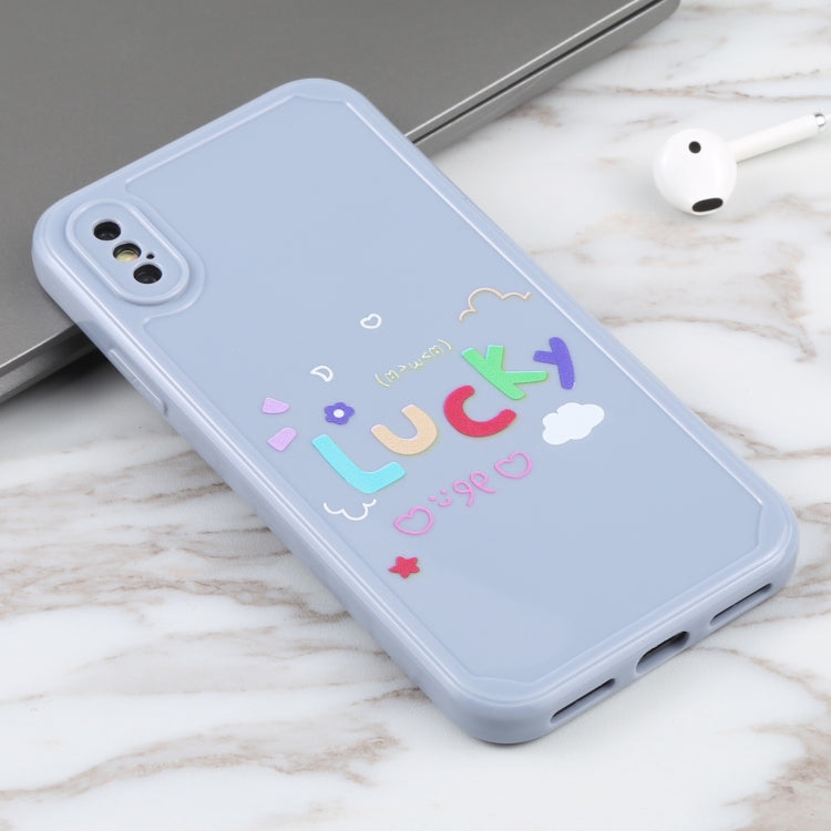 For iPhone XS Max Lucky Letters TPU Soft Shockproof Case