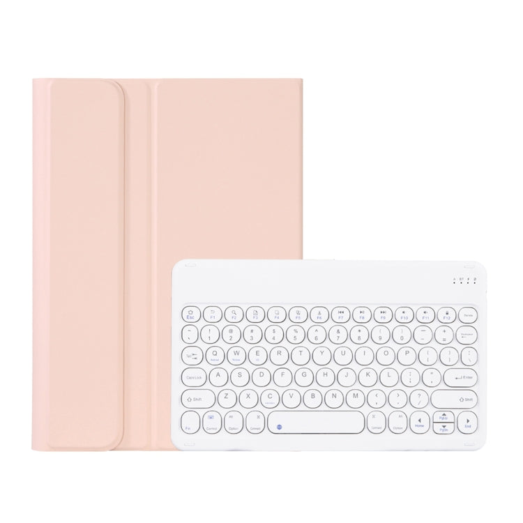 Y0N5 TPU Tablet Case Lambskin Texture Round Keycap Bluetooth Keyboard Leather Tablet Case with Holder For Xiaomi Pad 5 / 5 Pro